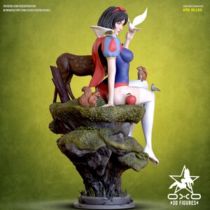 Snow White | 1/8 1/6 Scale Resin Figure | Unpainted or Hand-Painted | 3D Printed Fan Art | Collector Gift image 3
