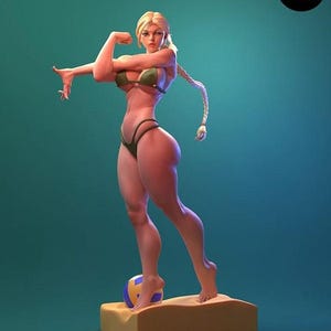 Street Fighter Cammy Resin Figure – 1/8 1/6 Scale 3D Printed Fan Art Statue | Collector Gift image 2