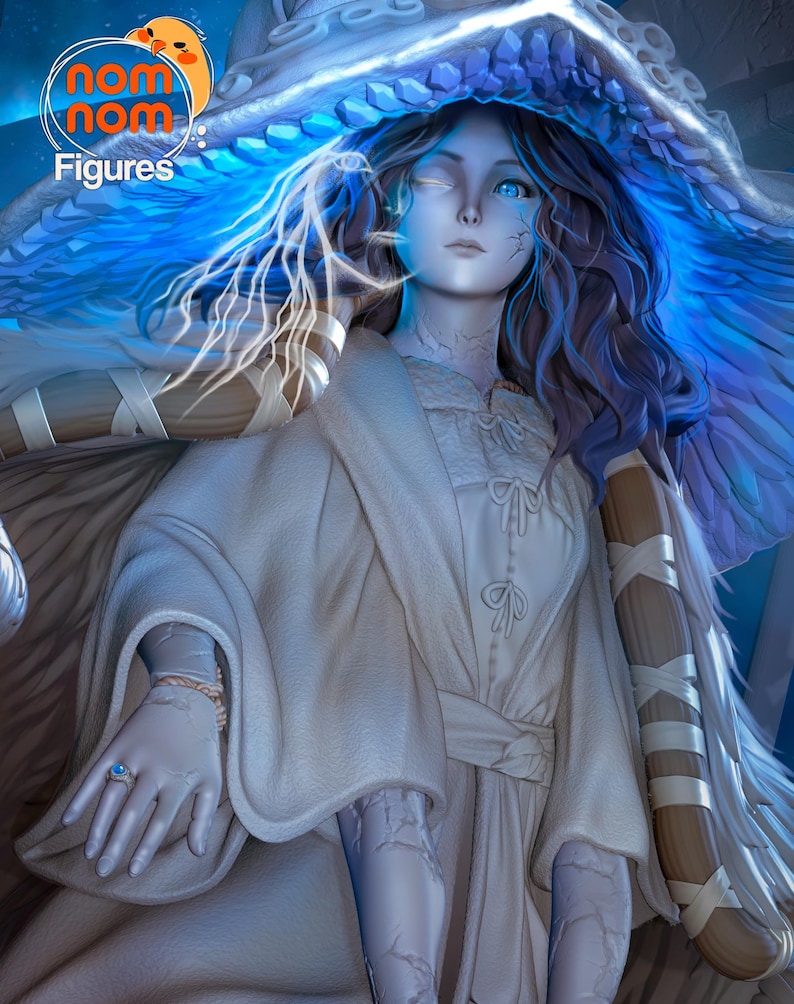 Ranni the Witch — Elden Ring | 1/8 1/6 Scale Resin Figure | Unpainted or Hand-Painted | 3D Printed Fan Art | Collector Gift imagen 1