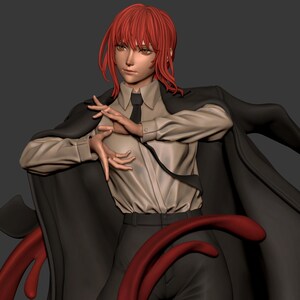 Makima Chainsaw Man Resin Figure – 1/8 1/6 Scale 3D Printed Fan Art Statue | Collector Gift image 6
