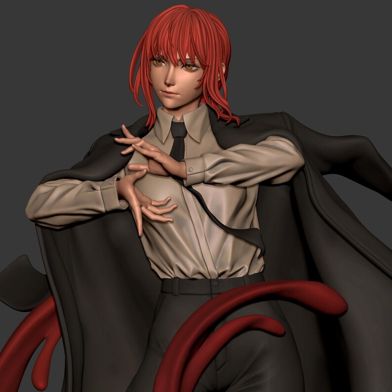 Makima Chainsaw Man Resin Figure – 1/8 1/6 Scale 3D Printed Fan Art Statue | Collector Gift image 6