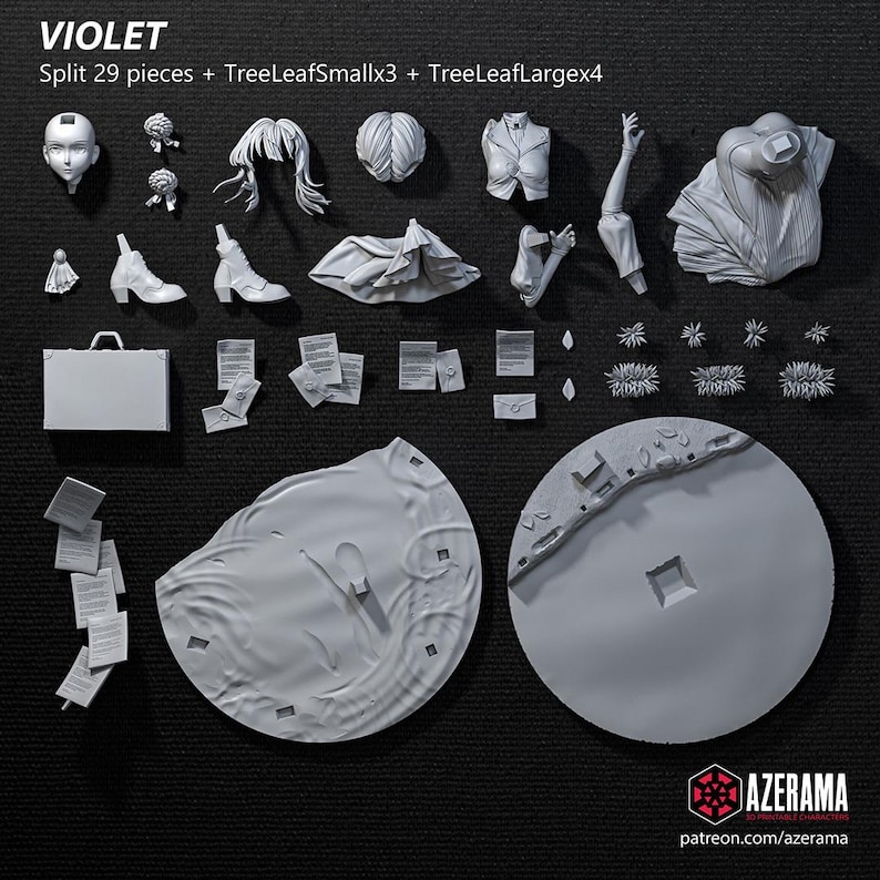 Violet Evergarden — Violet Evergarden | 1/8 1/6 Scale Resin Figure | Unpainted or Hand-Painted | 3D Printed Fan Art | Collector Gift image 8