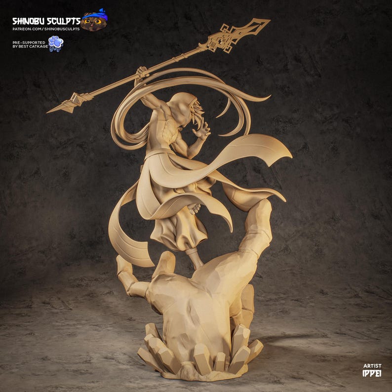 Zhongli — Genshin Impact | 1/8 1/6 Scale Resin Figure | Unpainted or Hand-Painted | 3D Printed Fan Art | Collector Gift image 5