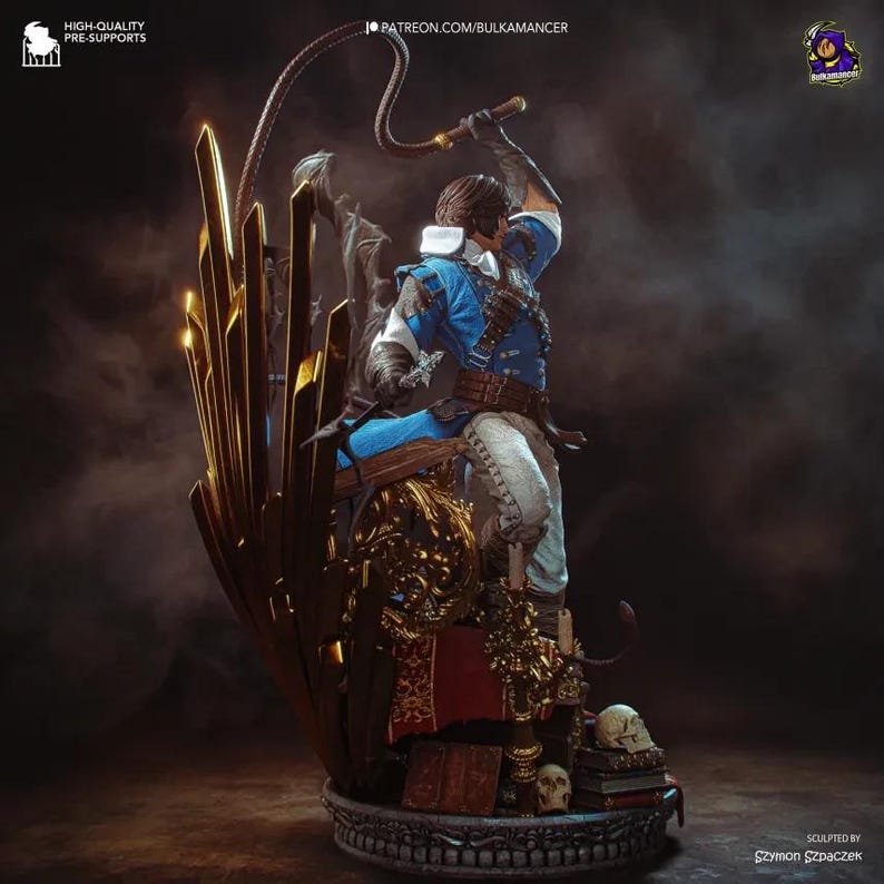 Richter Belmont — Castlevania | 1/8 bis 1/6 Harz Figur | Unbemalt oder Handbemalt | 3D gedruckte Fan Art | Sammler Geschenk Bild 5