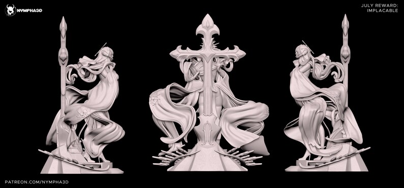 Implacable Azur Lane — Azur Lane | 1/8 1/6 Scale Resin Figure | Unpainted or Hand-Painted | 3D Printed Fan Art | Collector Gift image 7