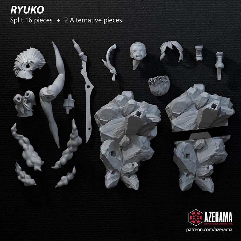 Ryuko Matoi — Kill la Kill | Figurka z żywicy w skali 1/8 1/6 | Fanowska grafika drukowana w 3D | Niepomalowany zestaw garażowy | Figurka kolekcjonerska | Prezent dla kolekcjonera zdjęcie 7