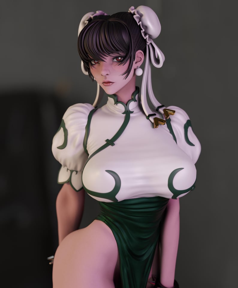 Chun-Li Street Fighter Resin Figure – 1/8 1/6 Scale 3D Printed Fan Art Statue | Collector Gift image 1