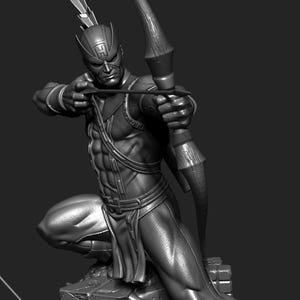 Hawkeye — Marvel | 1/8 1/6 Scale Resin Figure | 3D Printed Fan Art | Unpainted Garage Kit | Collector Statue | Collector Gift image 9