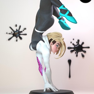 Spider Gwen — Marvel | 1/8 1/6 Scale Resin Figure | Unpainted or Hand-Painted | 3D Printed Fan Art | Collector Gift image 3