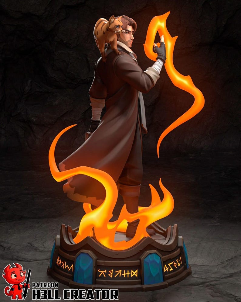 Caleb Widogast Critical Role Resin Figure – 1/8 1/6 Scale 3D Printed Statue | Collector Gift image 3