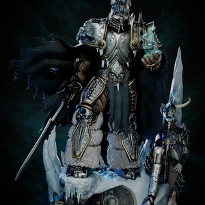 Lich King Diamond 20260401T104532Z | 1/8 1/6 Scale Resin Figure | Unpainted or Hand-Painted | 3D Printed Fan Art | Collector Gift imagen 4
