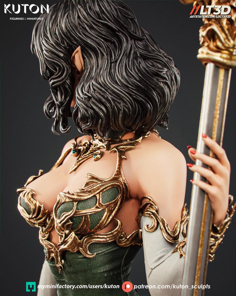 Luneth Sculpt | 1/8 1/6 Scale Resin Figure | Unpainted or Hand-Painted | 3D Printed Fan Art | Collector Gift immagine 7