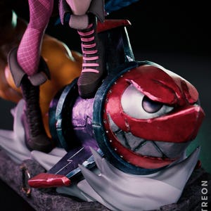 Jinx — League of Legends / Arcane / Figura de resina a escala 1/8 o 1/6 / Sin pintar o pintada a mano / Arte de fans impreso en 3D / Regalo de coleccionista imagen 2