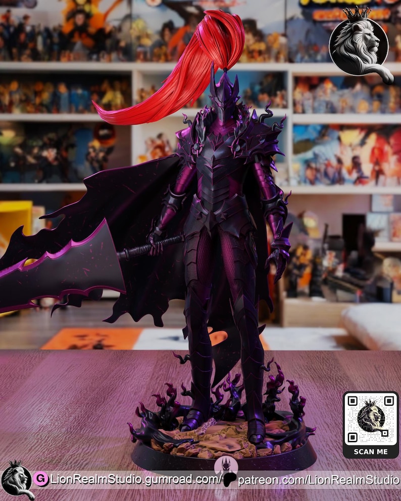 Igris Solo Leveling Resin Figure – Skala 1/8 1/6, drukowana w 3D figurka fanowska | Prezent dla kolekcjonera zdjęcie 1
