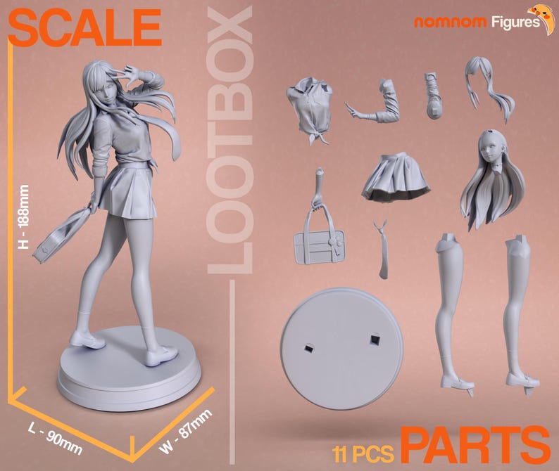 Marin Kitagawa — My Dress Up Darling | 1/8 1/6 Scale Resin Figure | Unpainted or Hand-Painted | 3D Printed Fan Art | Collector Gift image 2