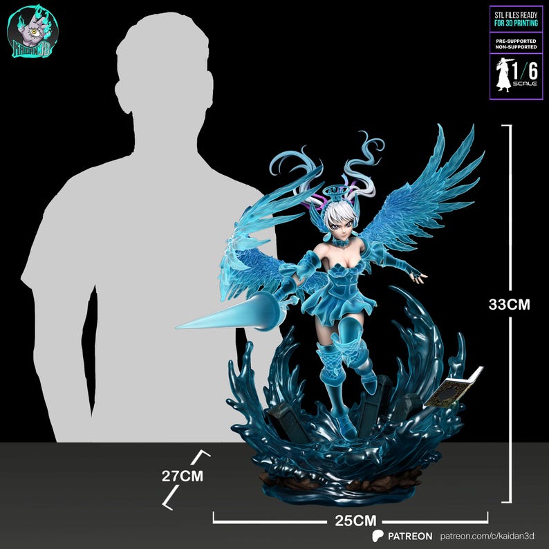 Noelle Silva Black Clover Resinfigur – Skala 1/6 3D-tryckt fankonststaty | Samlargåva bild 8