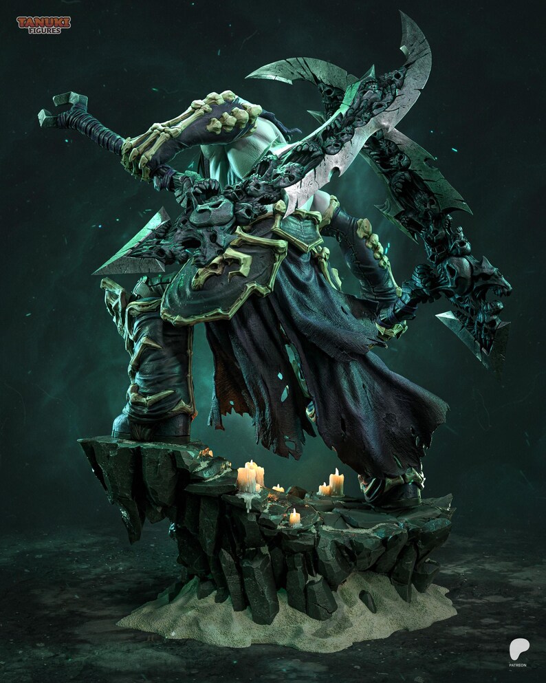 Death — Darksiders II | 1/8 1/6 Scale Resin Figure | 3D Printed Fan Art | Unpainted Garage Kit | Collector Statue | Collector Gift image 5