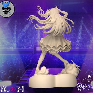 Ai Hoshino — Oshi no Ko | Figurine en résine à l'échelle 1/8 1/6 | Non peint ou peint à la main | Fan art imprimé en 3D | Cadeau de collection image 4