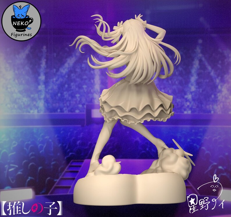 Ai Hoshino — Oshi no Ko | Figurine en résine à l'échelle 1/8 1/6 | Non peint ou peint à la main | Fan art imprimé en 3D | Cadeau de collection image 4