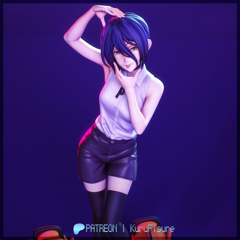 Reze Chainsaw Man Resin Figure – 1/8 1/6 Scale 3D Printed Fan Art Statue | Collector Gift image 8