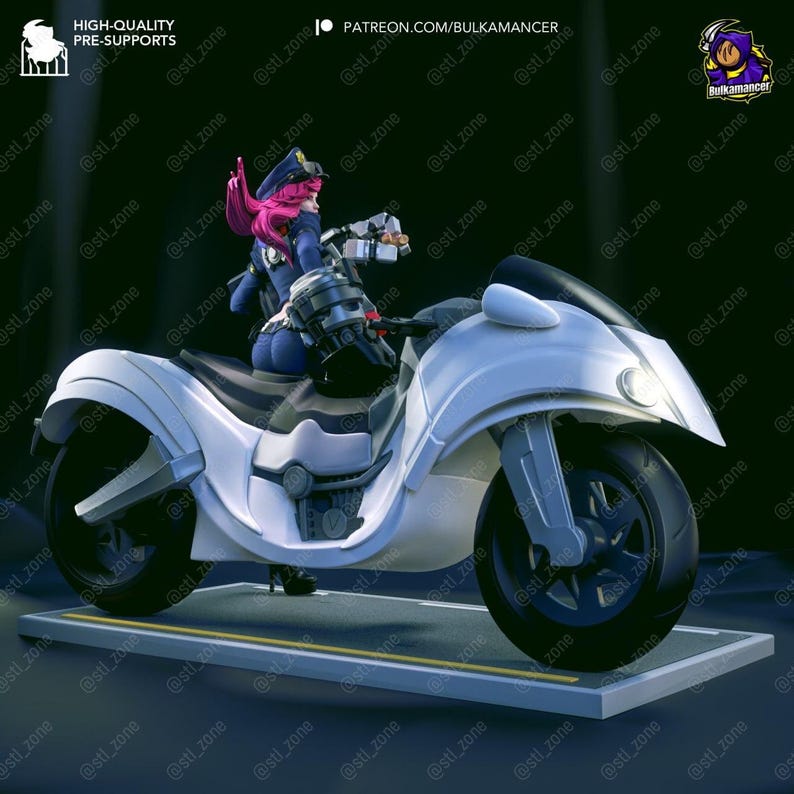Vi — Arcane / League of Legends | 1/8 1/6 Scale Resin Figure | Unpainted or Hand-Painted | 3D Printed Fan Art | Collector Gift image 3
