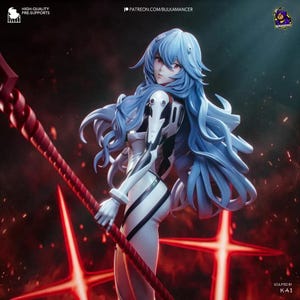 Rei Ayanami — Neon Genesis Evangelion | 1/8 1/6 Scale Resin Figure | Unpainted or Hand-Painted | 3D Printed Fan Art | Collector Gift image 1