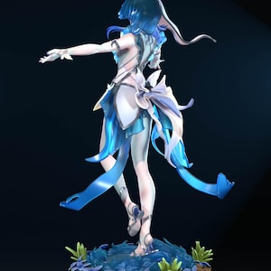 Shorekeeper Wuthering Waves en résine - Statue de fan art imprimée en 3D à l'échelle 1/8 1/6 | Cadeau de collection image 3