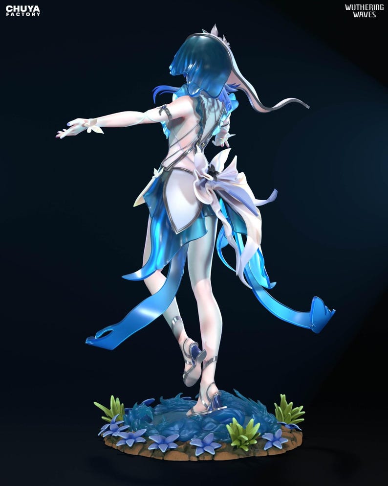 Shorekeeper Wuthering Waves en résine - Statue de fan art imprimée en 3D à l'échelle 1/8 1/6 | Cadeau de collection image 3