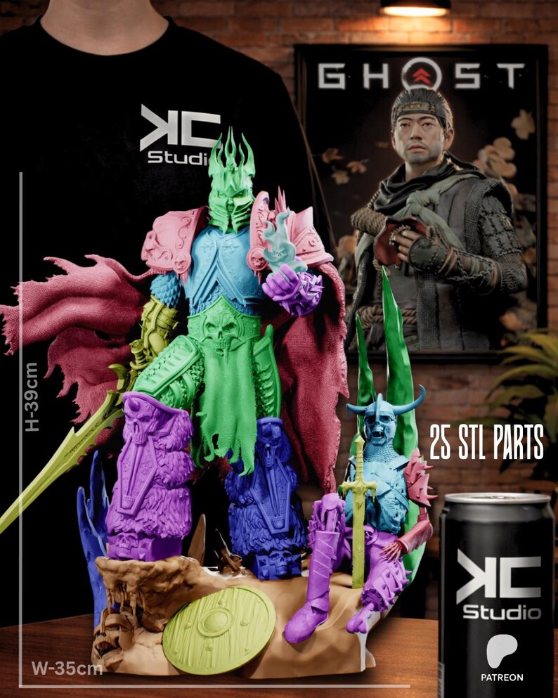 Lich King Diamond 20260401T104532Z | 1/8 1/6 Scale Resin Figure | Unpainted or Hand-Painted | 3D Printed Fan Art | Collector Gift imagen 9