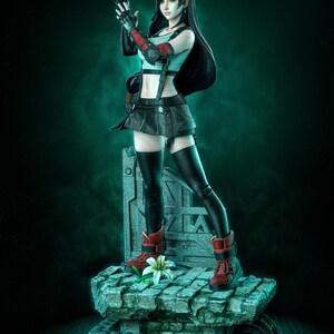 Tifa Lockhart — FF VII / Figura de resina a escala 1/8 o 1/6 / Sin pintar o pintada a mano / Arte de fans impreso en 3D / Regalo de coleccionista imagen 3