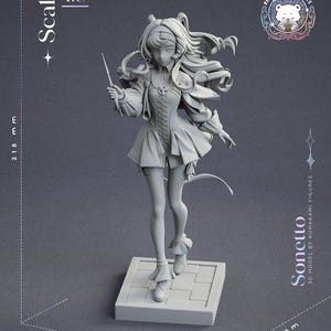 Sonetto — Reverse: 1999 | 1/8 1/6 Scale Resin Figure | Unpainted or Hand-Painted | 3D Printed Fan Art | Collector Gift image 4