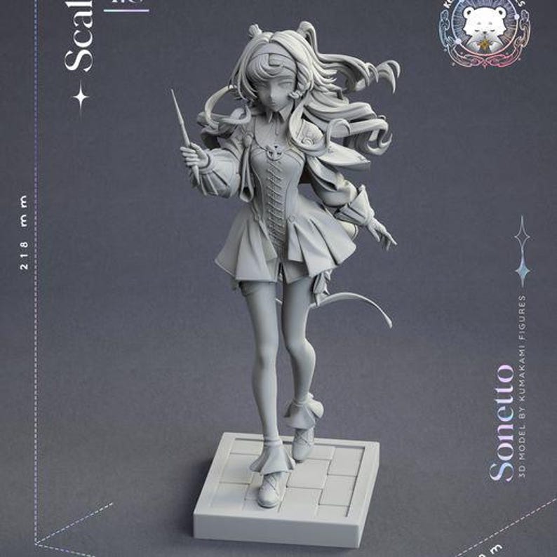 Sonetto — Reverse: 1999 | 1/8 1/6 Scale Resin Figure | Unpainted or Hand-Painted | 3D Printed Fan Art | Collector Gift image 4