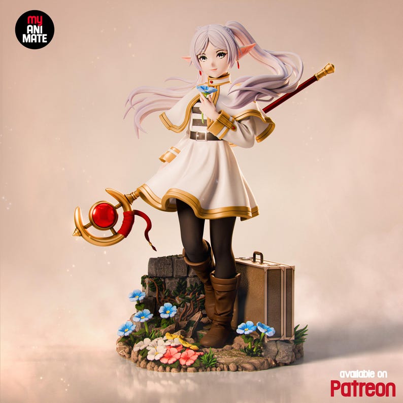 Frieren: Beyond Journey's End Resin Figure – 1/8 1/6 Scale 3D Printed Fan Art Statue | Collector Gift image 3