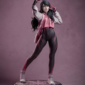 Spider-Girl — Spider-Man / Marvel Comics | Figurine en résine à l'échelle 1/8 1/6 | Non peint ou peint à la main | Fan art imprimé en 3D | Cadeau de collection image 3