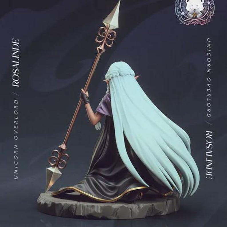 Rosalinde — Unicorn Overlord | 1/8 1/6 Scale Resin Figure | Unpainted or Hand-Painted | 3D Printed Fan Art | Collector Gift image 5