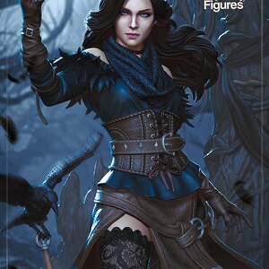Yennefer — Witcher | 1/8 1/6 Scale Resin Figure | 3D Printed Fan Art | Unpainted Garage Kit | Collector Gift image 2