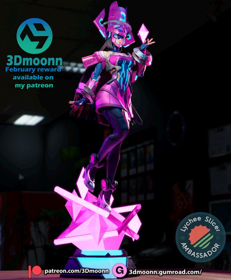 Galacta Medium Tier — Marvel | Harsfiguur schaal 1/8 1/6 | 3D-geprinte fanart | Ongeverfde garagekit | Verzamelaarsstandbeeld | Verzamelaarscadeau afbeelding 2