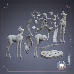 Lauma Deer Form — Genshin Impact | 1/8 1/6 Scale Resin Figure | Unpainted or Hand-Painted | 3D Printed Fan Art | Collector Gift image 5