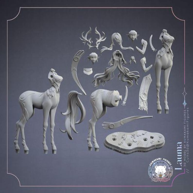Lauma Deer Form — Genshin Impact | 1/8 1/6 Scale Resin Figure | Unpainted or Hand-Painted | 3D Printed Fan Art | Collector Gift image 5