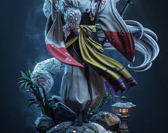Sesshomaru | 1/8 1/6 Scale Resin Figure | Unpainted or Hand-Painted | 3D Printed Fan Art | Collector Gift
