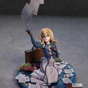 Violet Evergarden — Violet Evergarden | 1/8 1/6 Scale Resin Figure | Unpainted or Hand-Painted | 3D Printed Fan Art | Collector Gift image 2