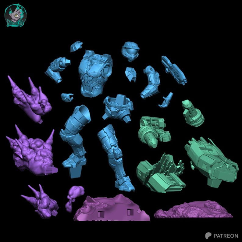 Master Chief Halo Resin Figure – 3D Printed Fan Art Collector Statue (1/8 1/6 Scale) | Collector Gift image 6