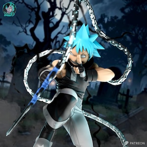 Blackstar — Soul Eater | 1/8 1/6 Scale Resin Figure | 3D Printed Fan Art | Unpainted Garage Kit | Collector Gift image 3