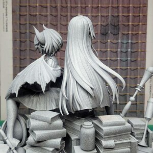 Anne en Grea Diorama — Granblue Fantasy | Harsfiguur schaal 1/8 1/6 | Ongeverfd of handgeschilderd | 3D-geprinte fanart | Verzamelaarscadeau afbeelding 7
