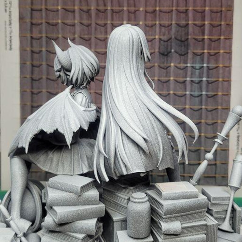 Anne en Grea Diorama — Granblue Fantasy | Harsfiguur schaal 1/8 1/6 | Ongeverfd of handgeschilderd | 3D-geprinte fanart | Verzamelaarscadeau afbeelding 7
