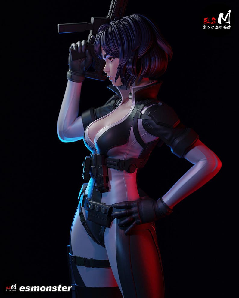 Ghost in the Shell Major Kusanagi Harz Figur - 1/8 1/6 Fan Art Statue | Sammler Geschenk Bild 9