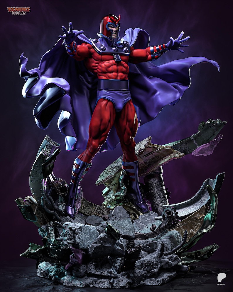 Magneto | 1/8 1/6 Scale Resin Figure | Unpainted or Hand-Painted | 3D Printed Fan Art | Collector Gift image 2