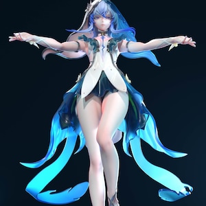 Shorekeeper Wuthering Waves en résine - Statue de fan art imprimée en 3D à l'échelle 1/8 1/6 | Cadeau de collection image 8