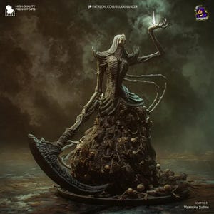 Figura de resina de Nashandra de Dark Souls (Arte de Fan) – Estatua impresa en 3D a escala 1/8 y 1/6 / Regalo de coleccionista imagen 3