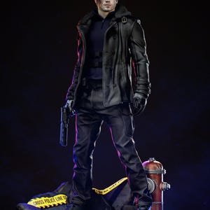 Leon S. Kennedy Resident Evil Resin Figure – 1/8 1/6 Scale 3D Printed Fan Art Statue | Collector Gift image 5